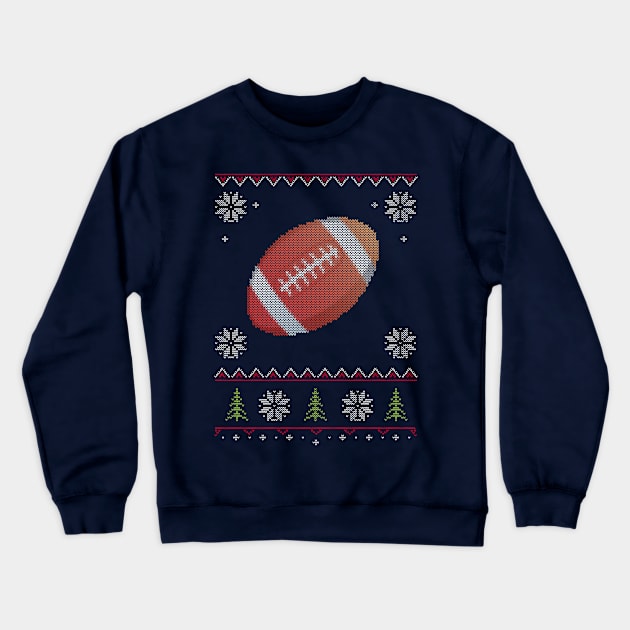 Football Rugby Ugly Sweater Christmas Crewneck Sweatshirt by vladocar